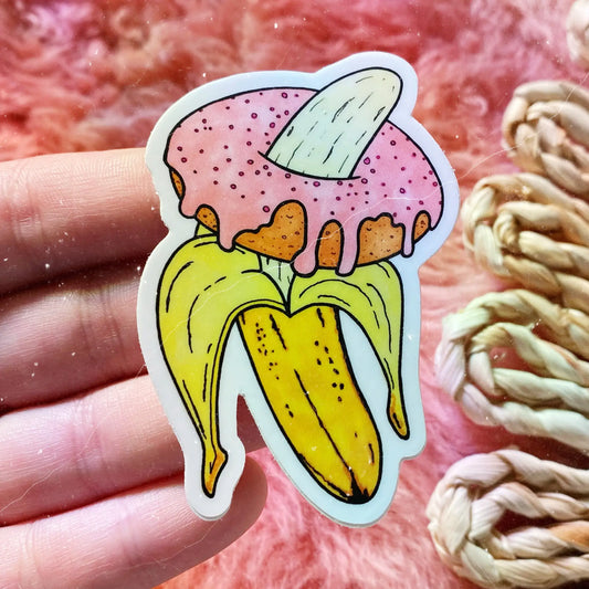 Sticker Banana Donut