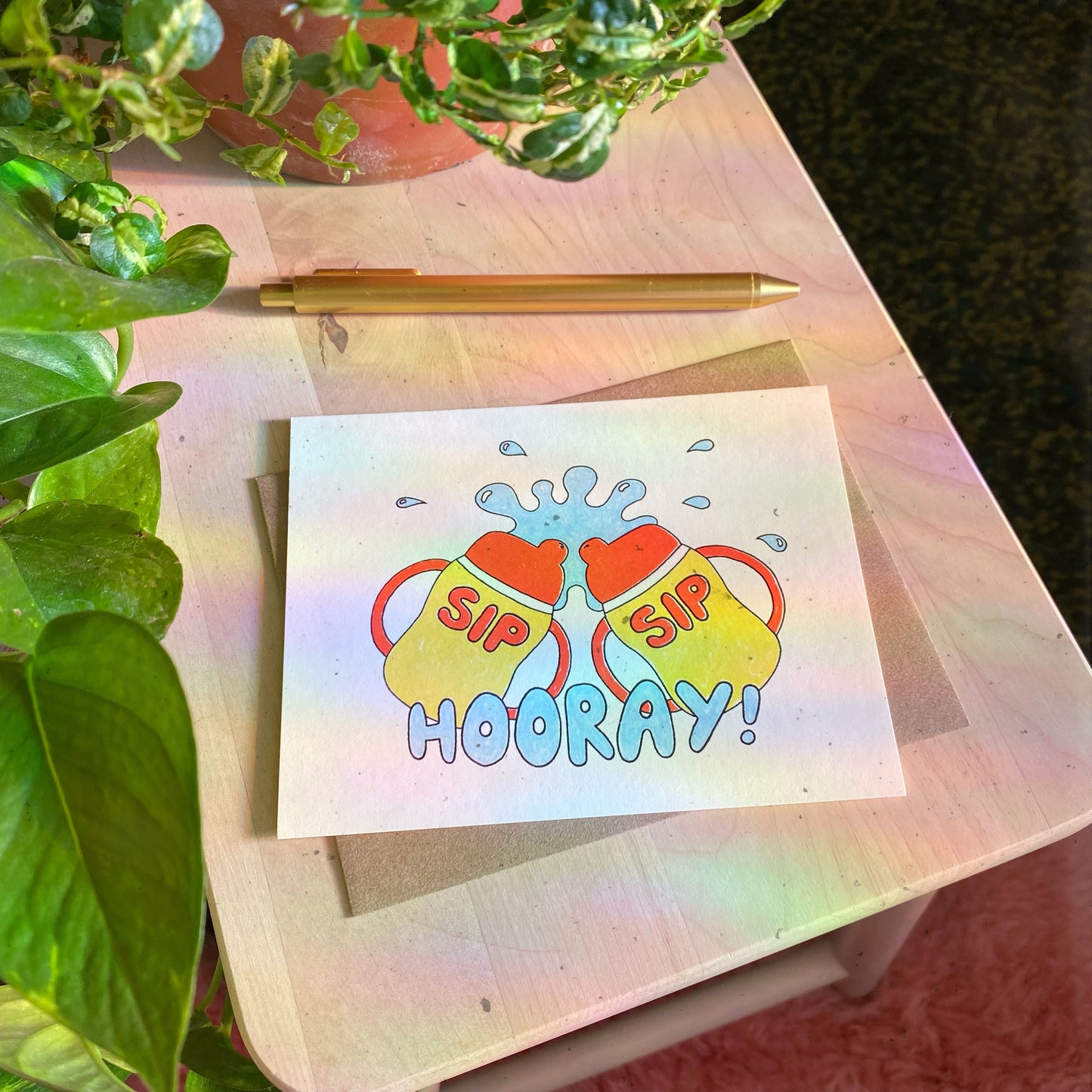 Baby Sip Sip Hooray Card