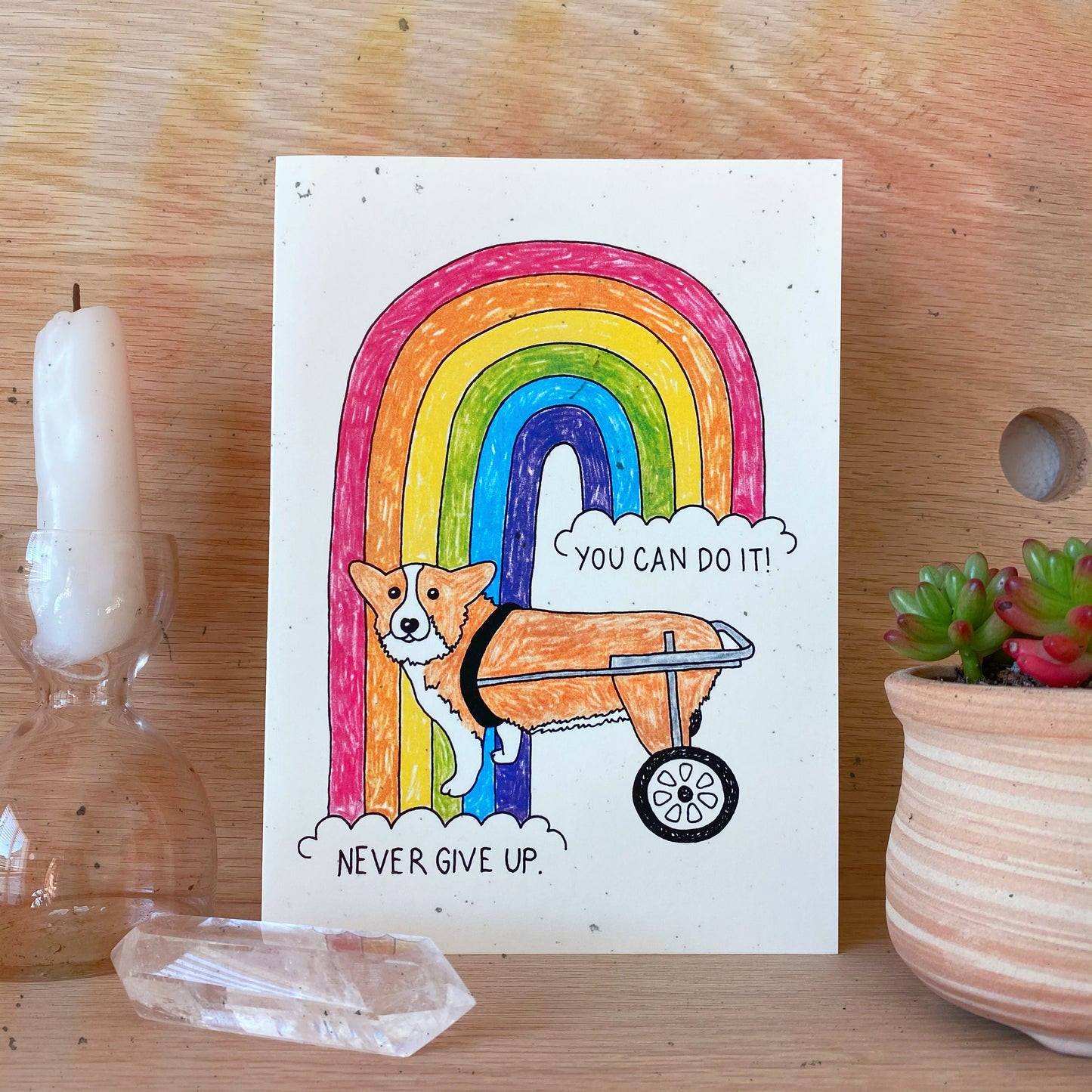 Encouragement Never Give Up Card