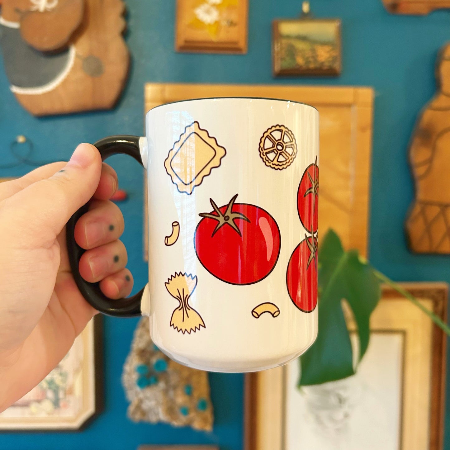Coffee Mug Pasta and Tomatoes