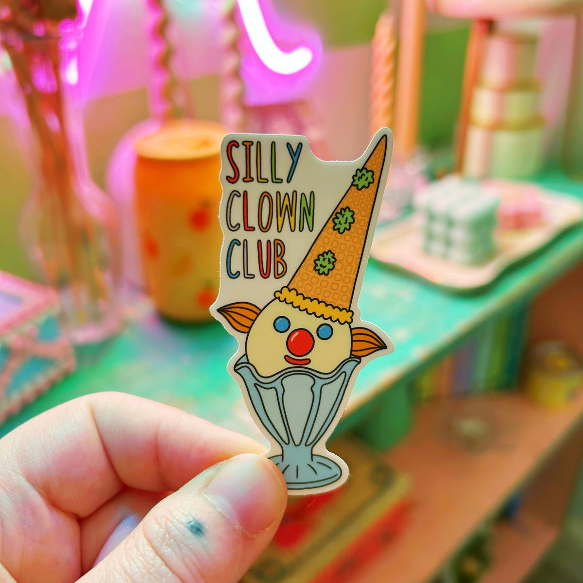 Sticker Silly Clown Club