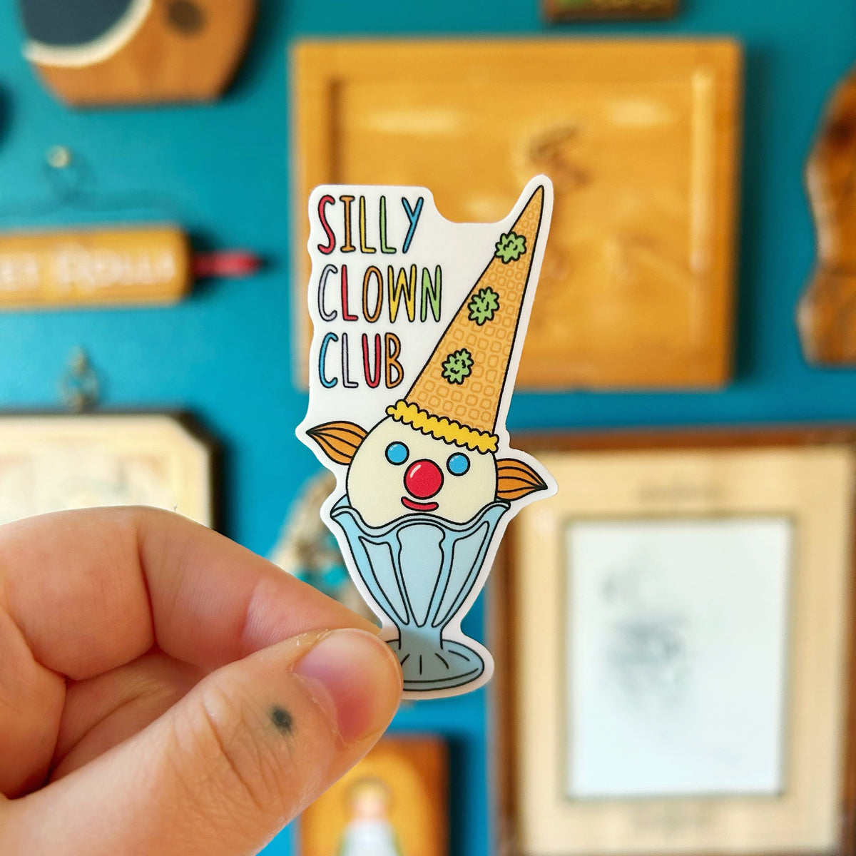 Sticker Silly Clown Club