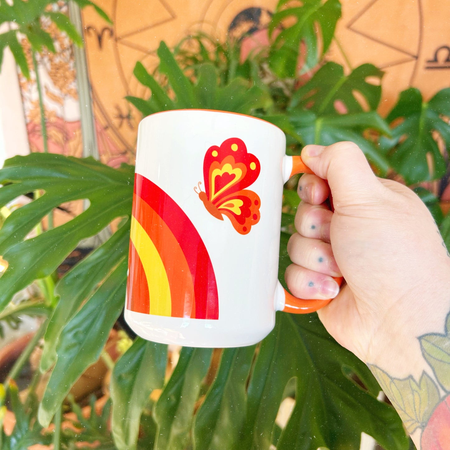 Coffee Mug Rainbows & Butterflies