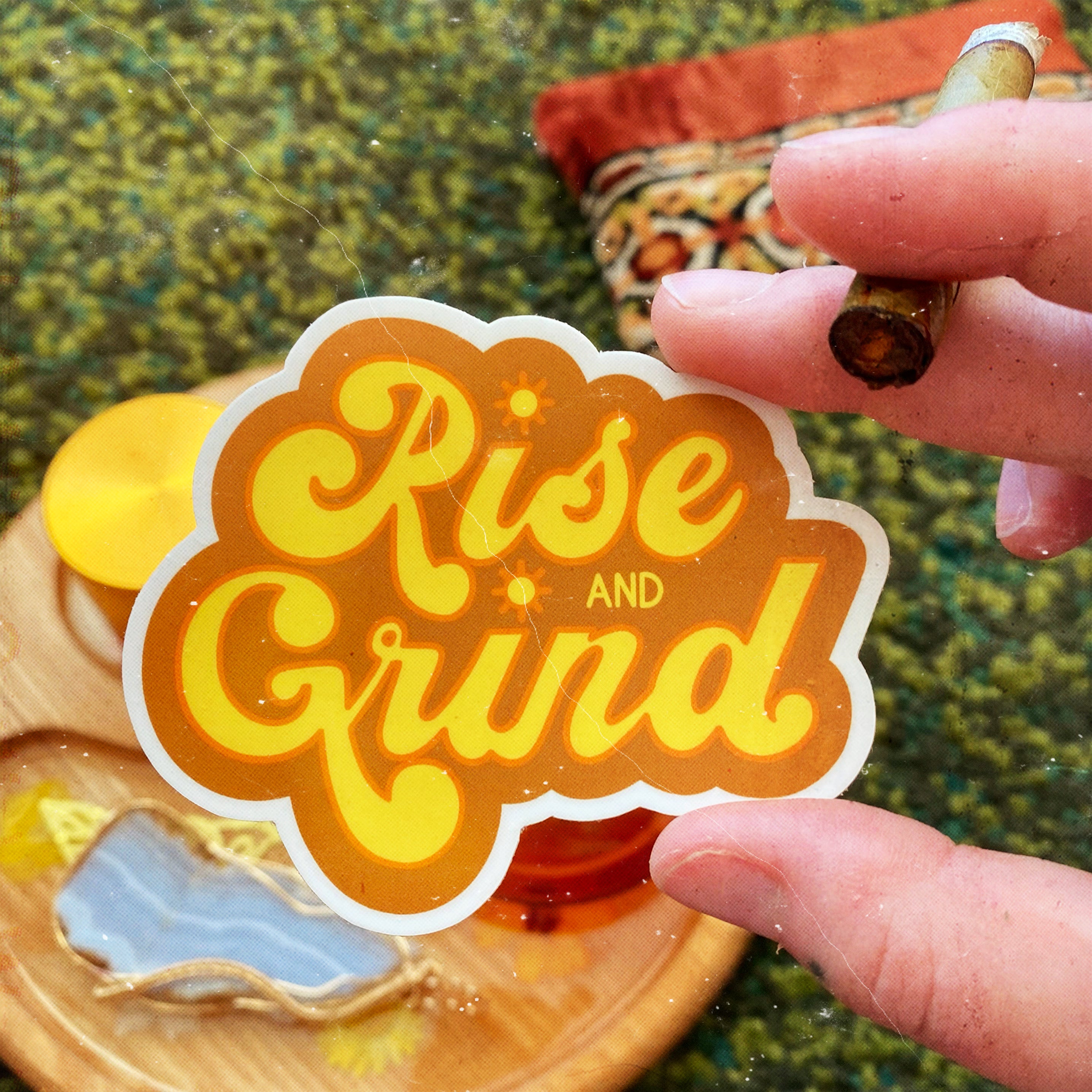 Grinding Rice Sticker Sticker Rise & Grind – Chateau Blanche Shop